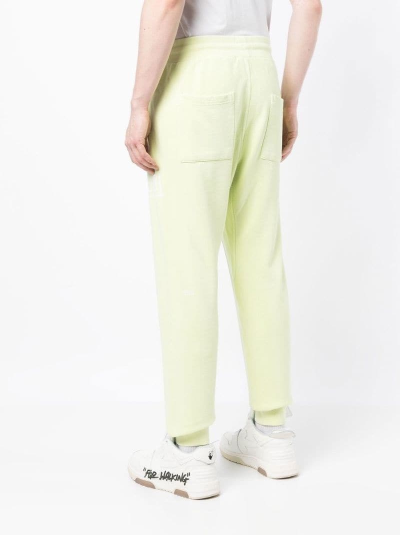 drawstring-waist cotton track trousers - 4