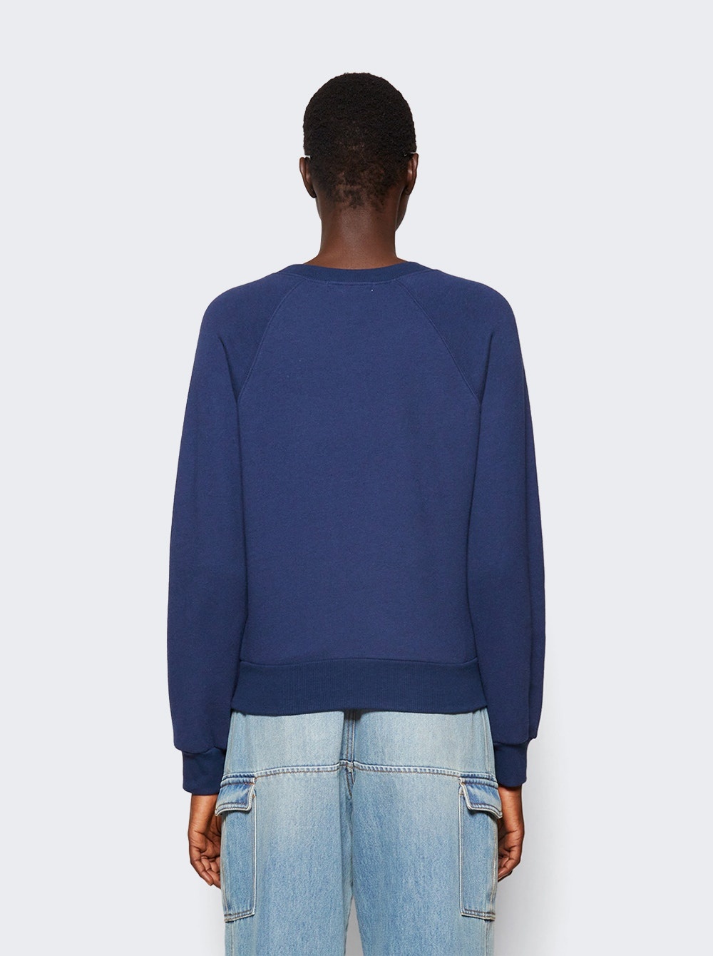 Shrunken Raglan Sweatshirt Navy - 5