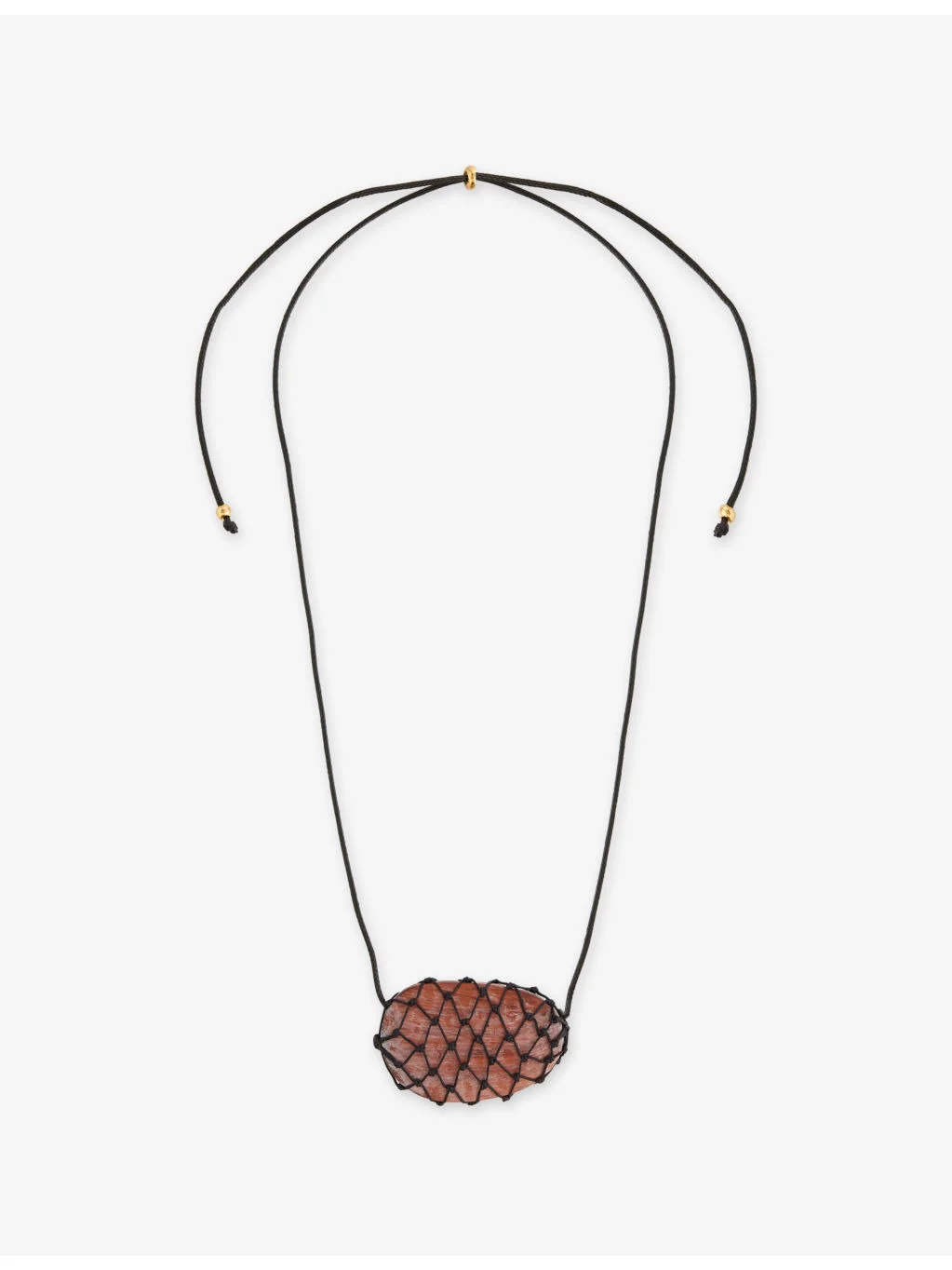 Julia Net Wood Pendant Necklace - 1