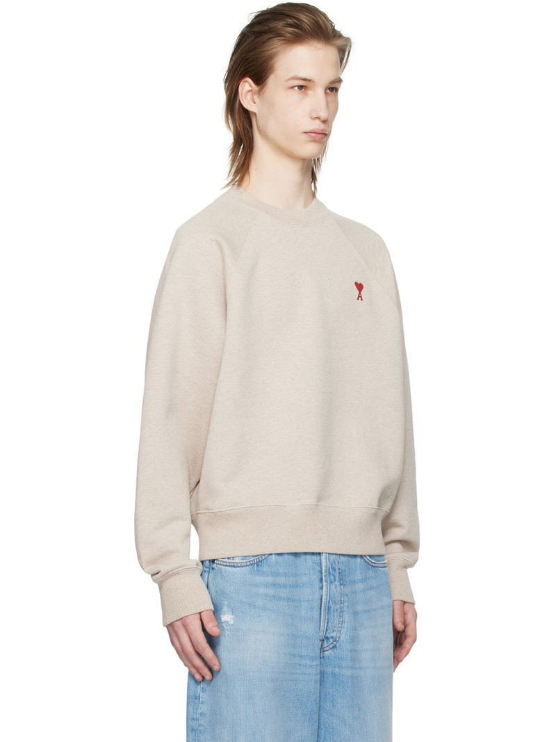 AMI Paris Beige Ami de Cœur Sweatshirt outlook