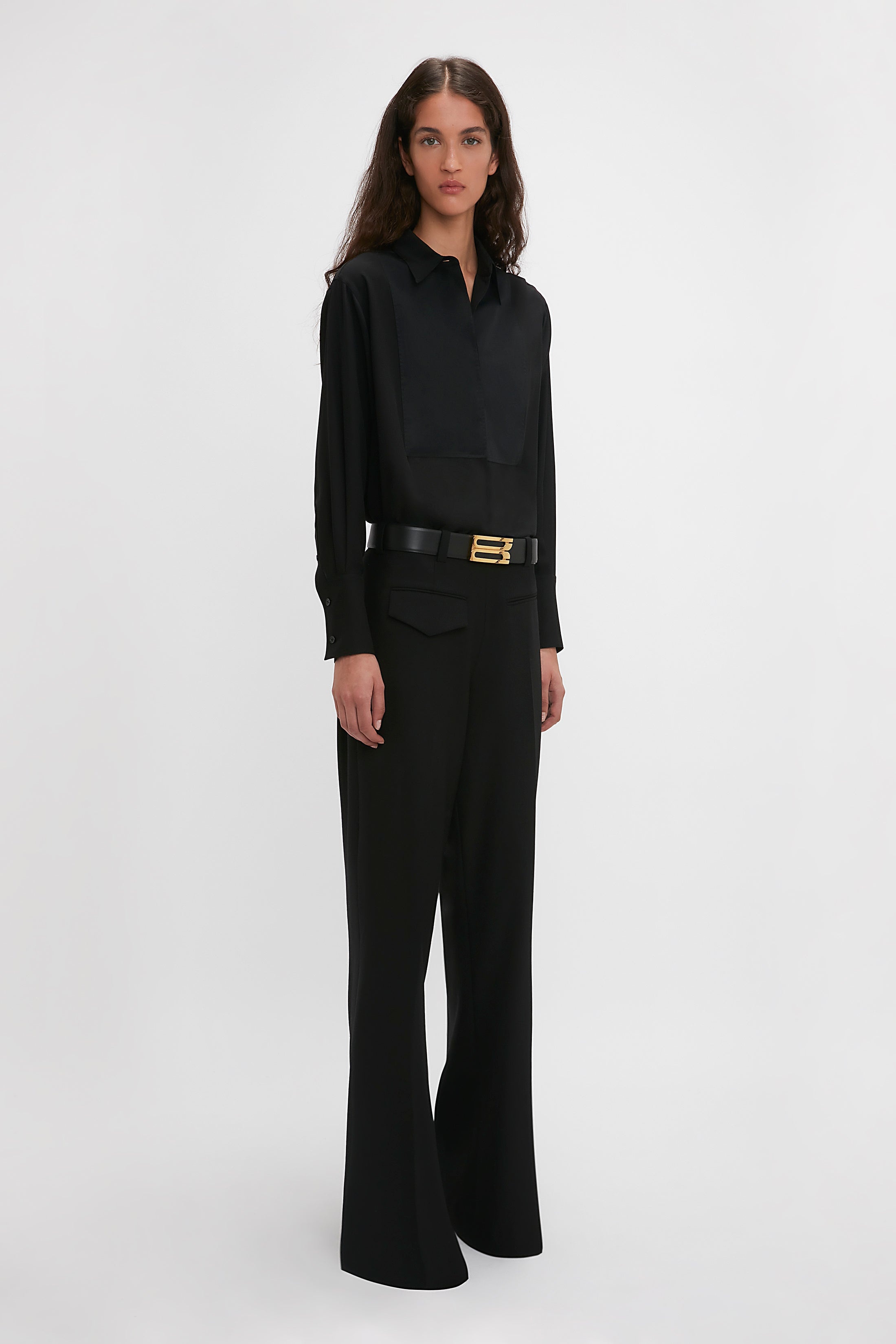 Reverse Front Trouser In Black - 3