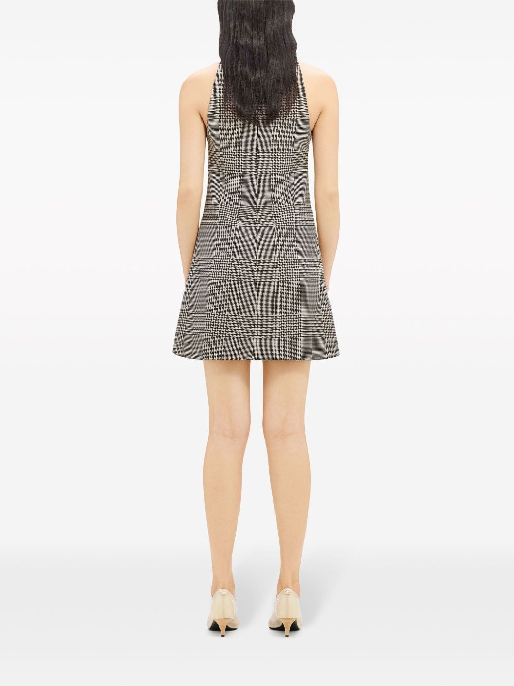Prince of Wales sleeveless A-line dress - 4