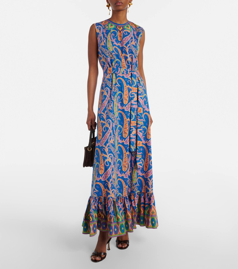 Etro Paisley cotton-blend maxi dress outlook