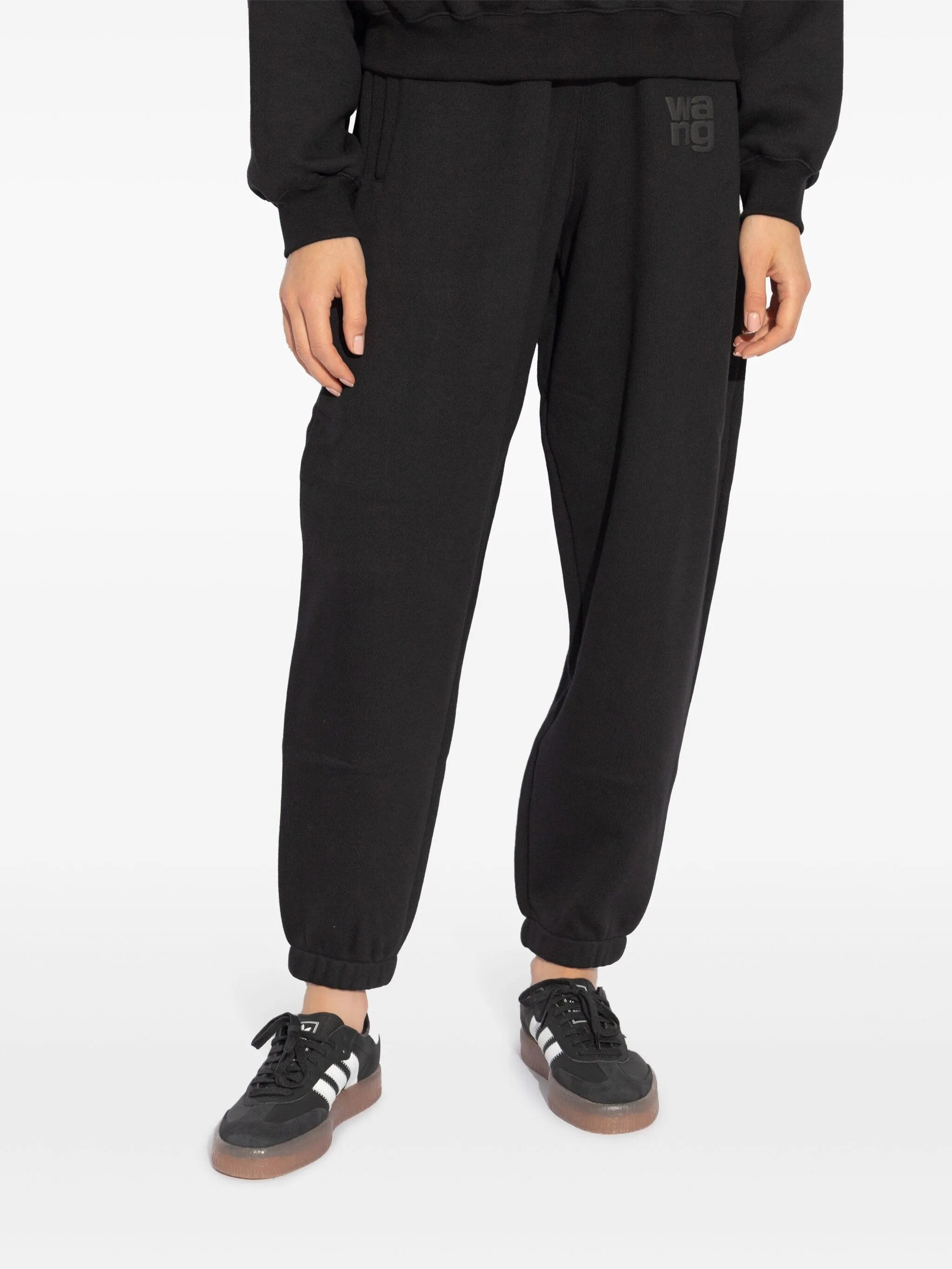 puff-logo cotton track pants - 3
