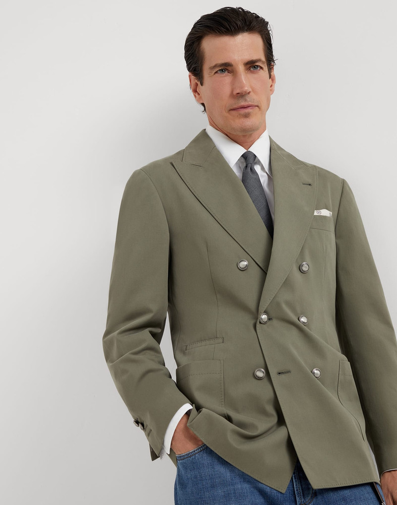컴포트 코튼과 캐시미어 gabardine one-and-a-half breasted deconstructed blazer 와 패치 포켓 4