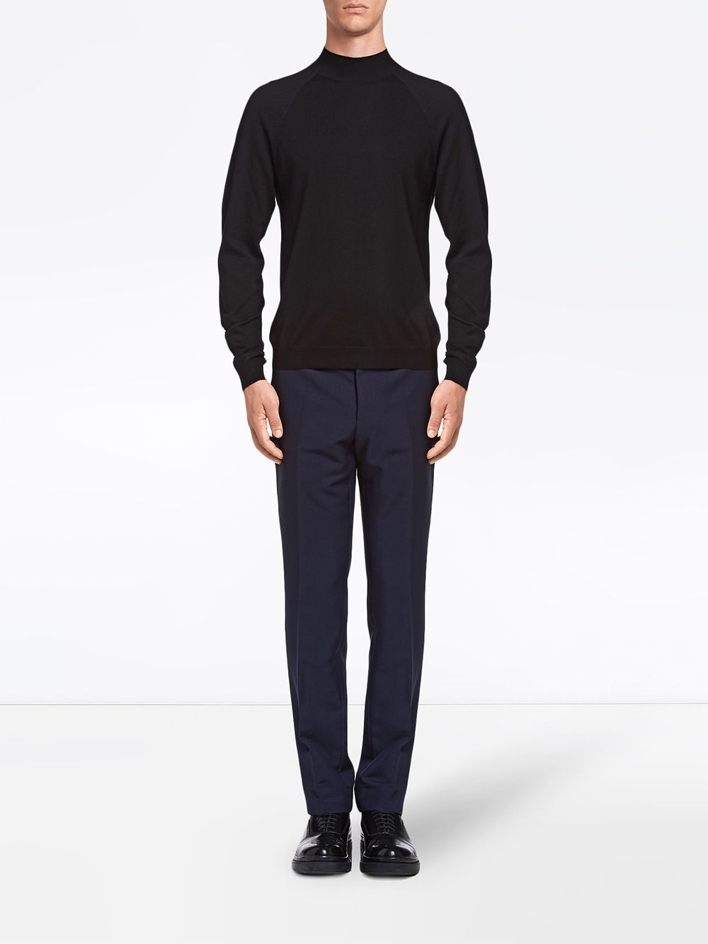 turtle-neck fitted sweater - 2