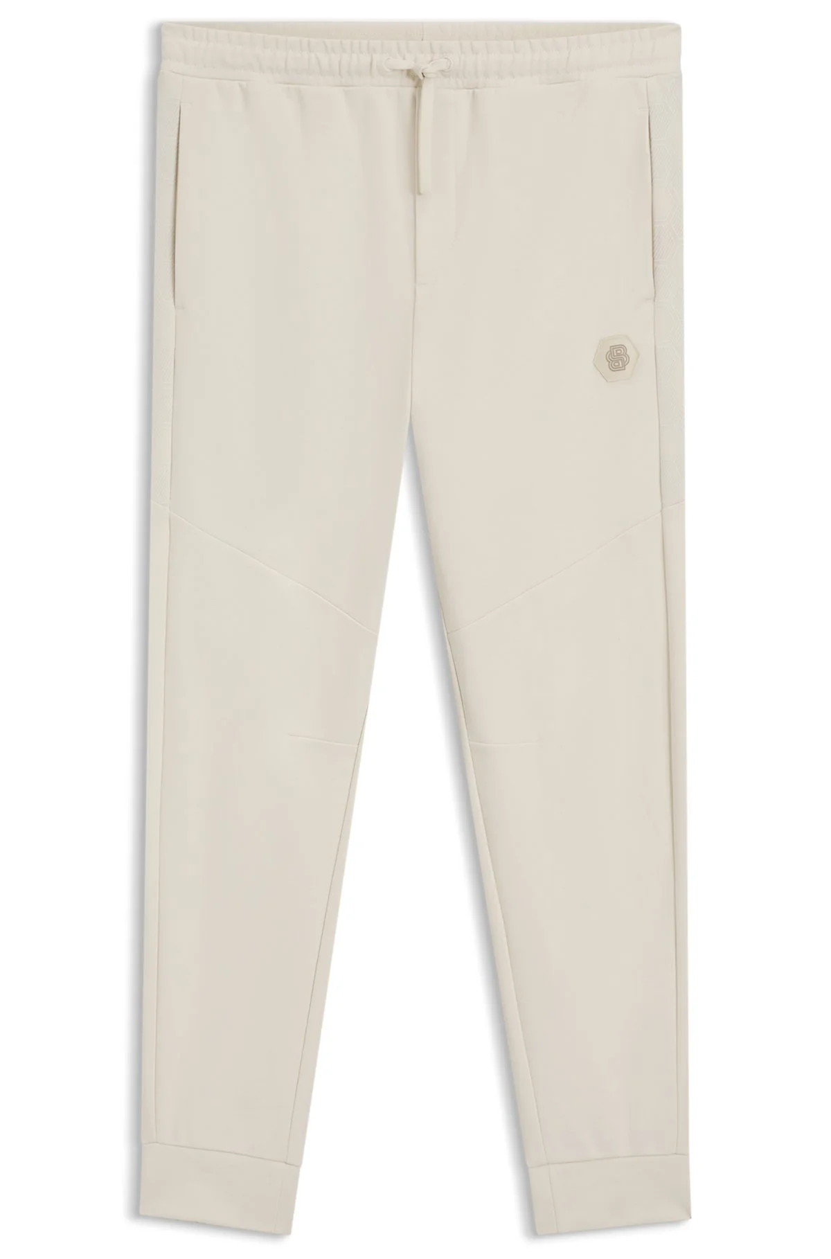 COTTON-BLEND TRACKSUIT BOTTOMS WITH DOUBLE B MONOGRAM - 1