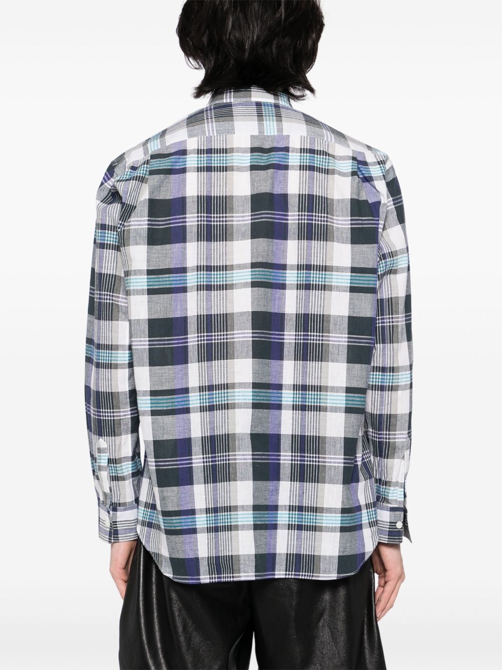 slim-fit tartan shirt - 4