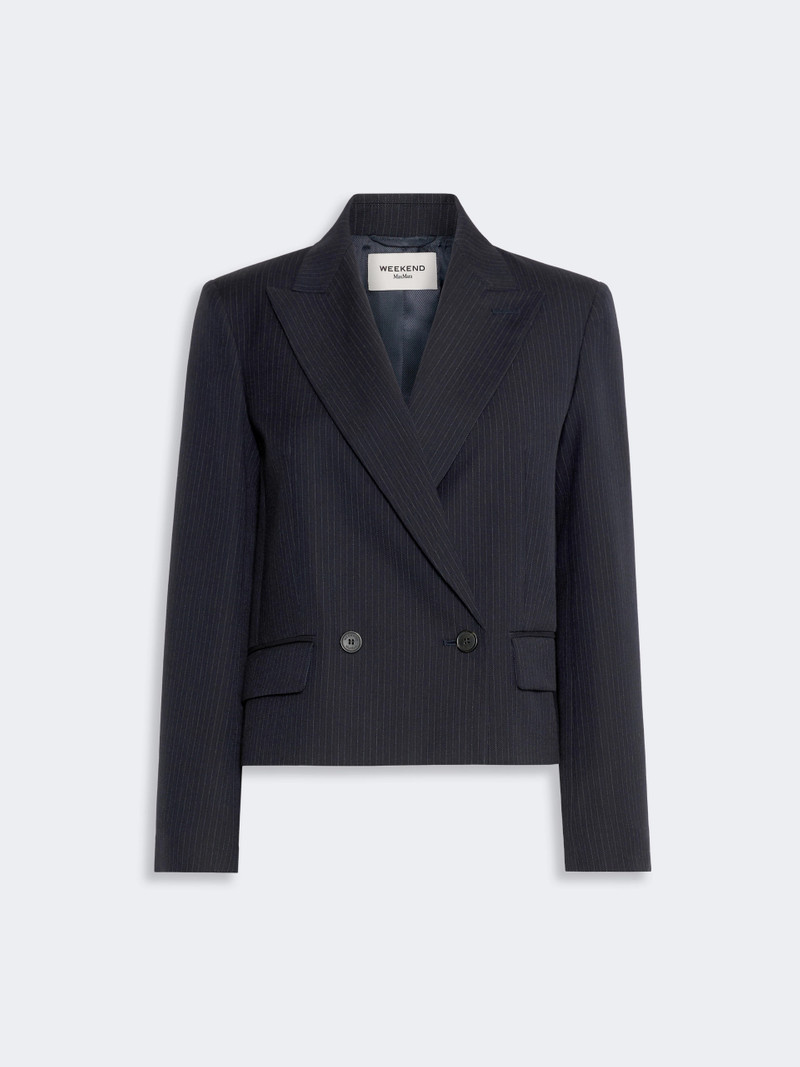 CANAPA Wool and cotton gabardine blazer - NAVY 1
