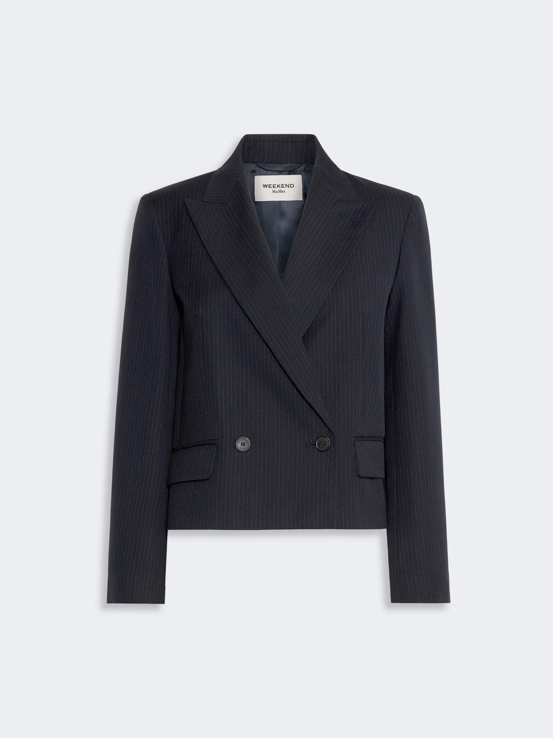 CANAPA Wool and cotton gabardine blazer - NAVY - 1