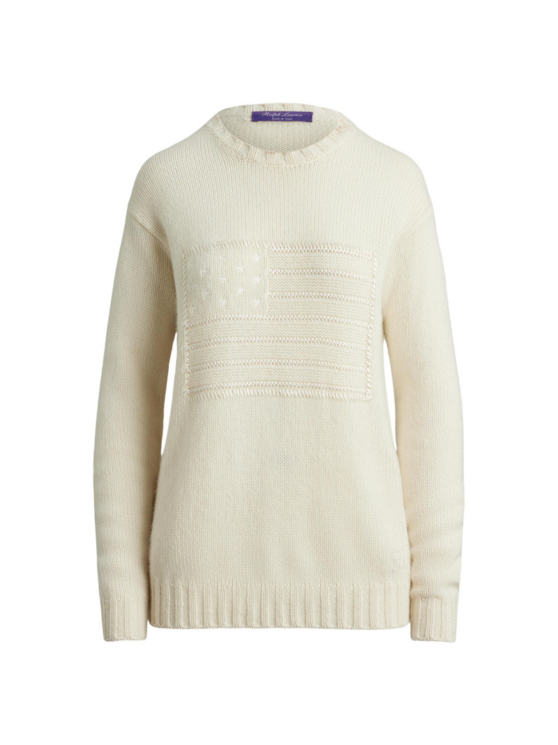 Women's Flag Cashmere Relaxed-Fit Sweater - Lux Cream 1