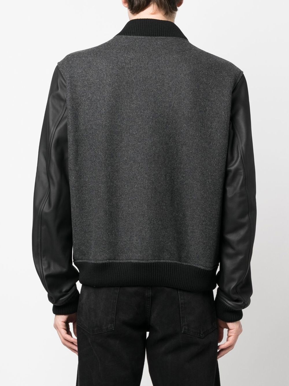 logo-patch bomber jacket - 4