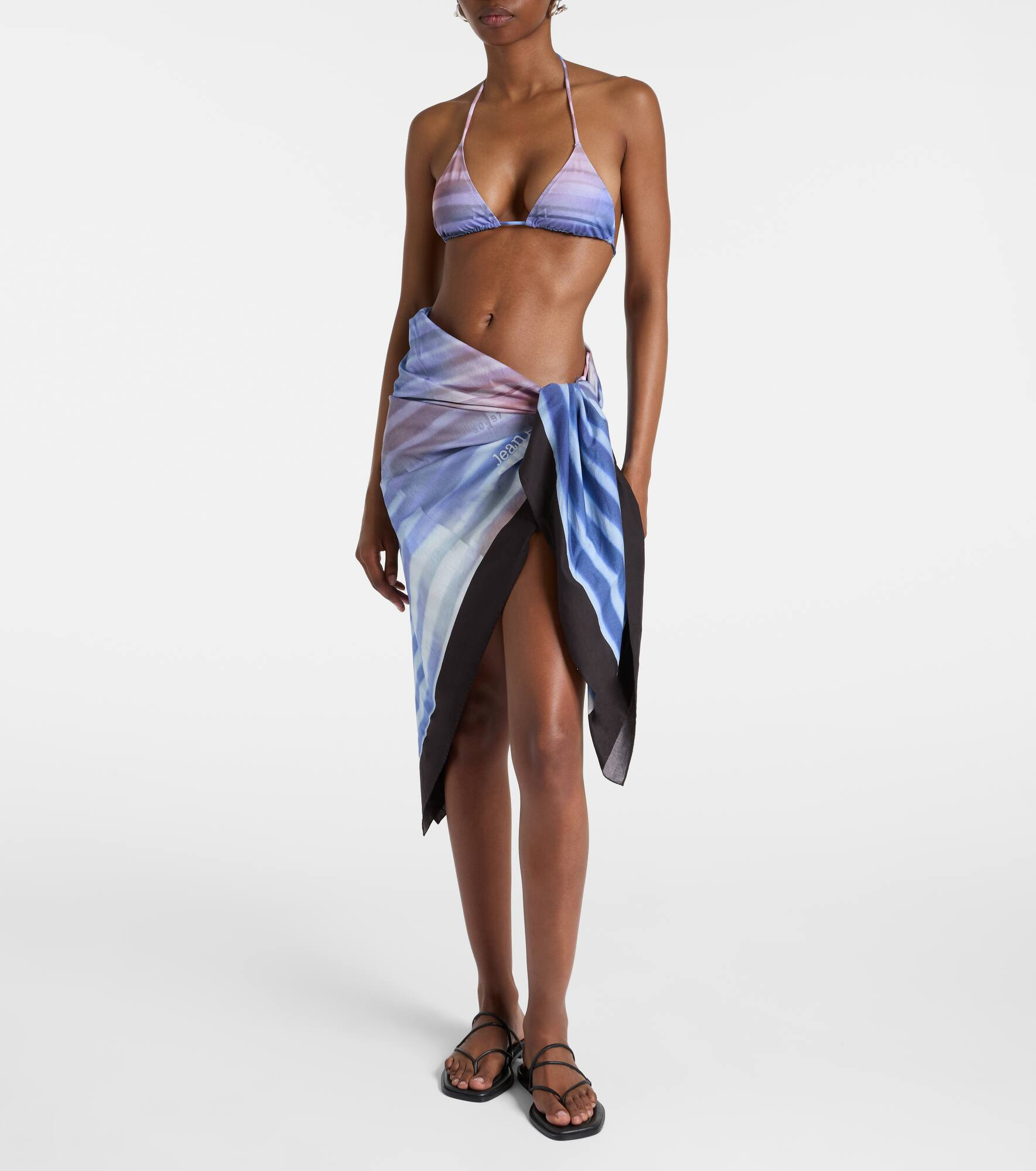 Printed cotton beach cover-up - 2