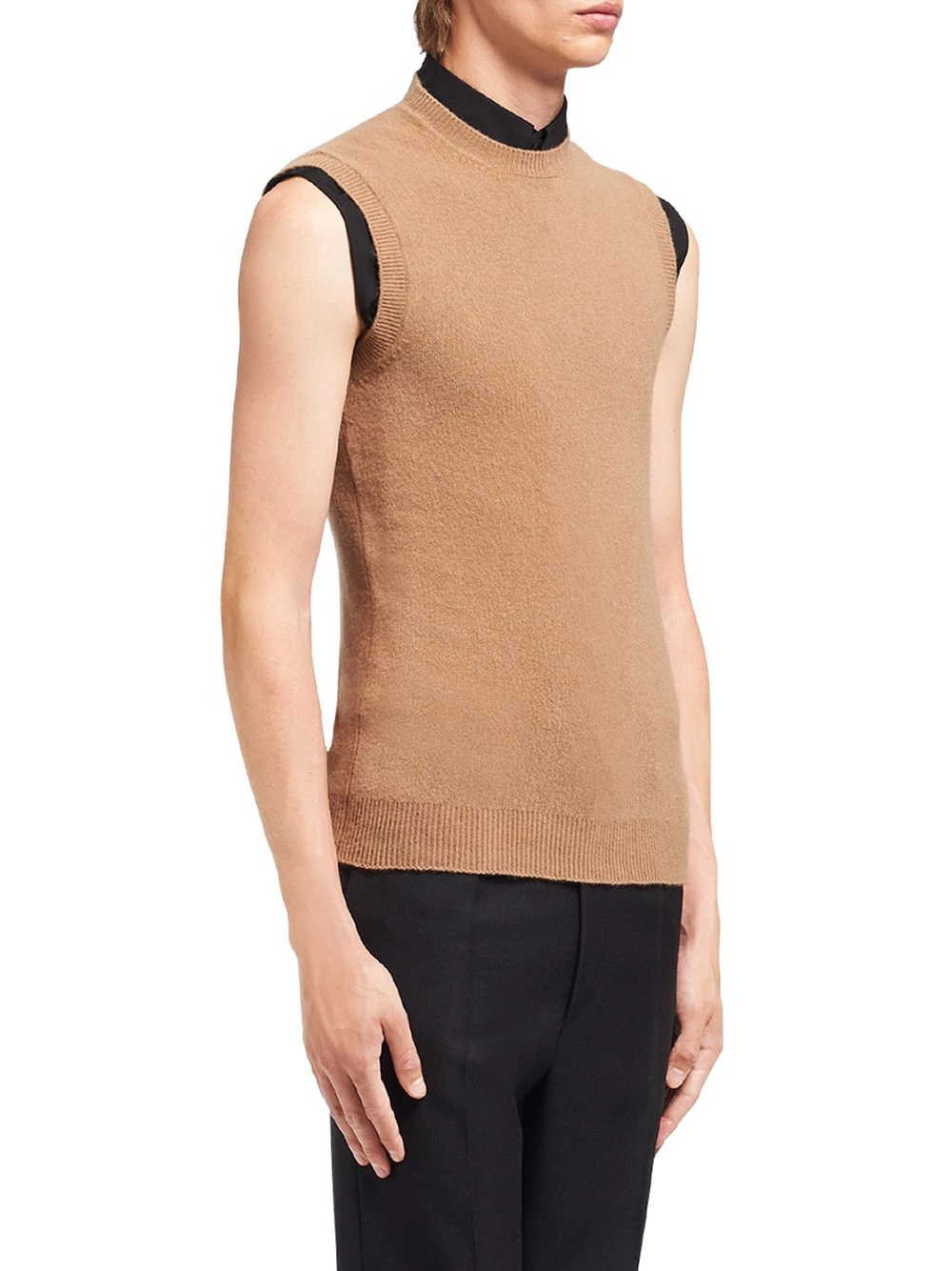 knitted cashmere vest - 3