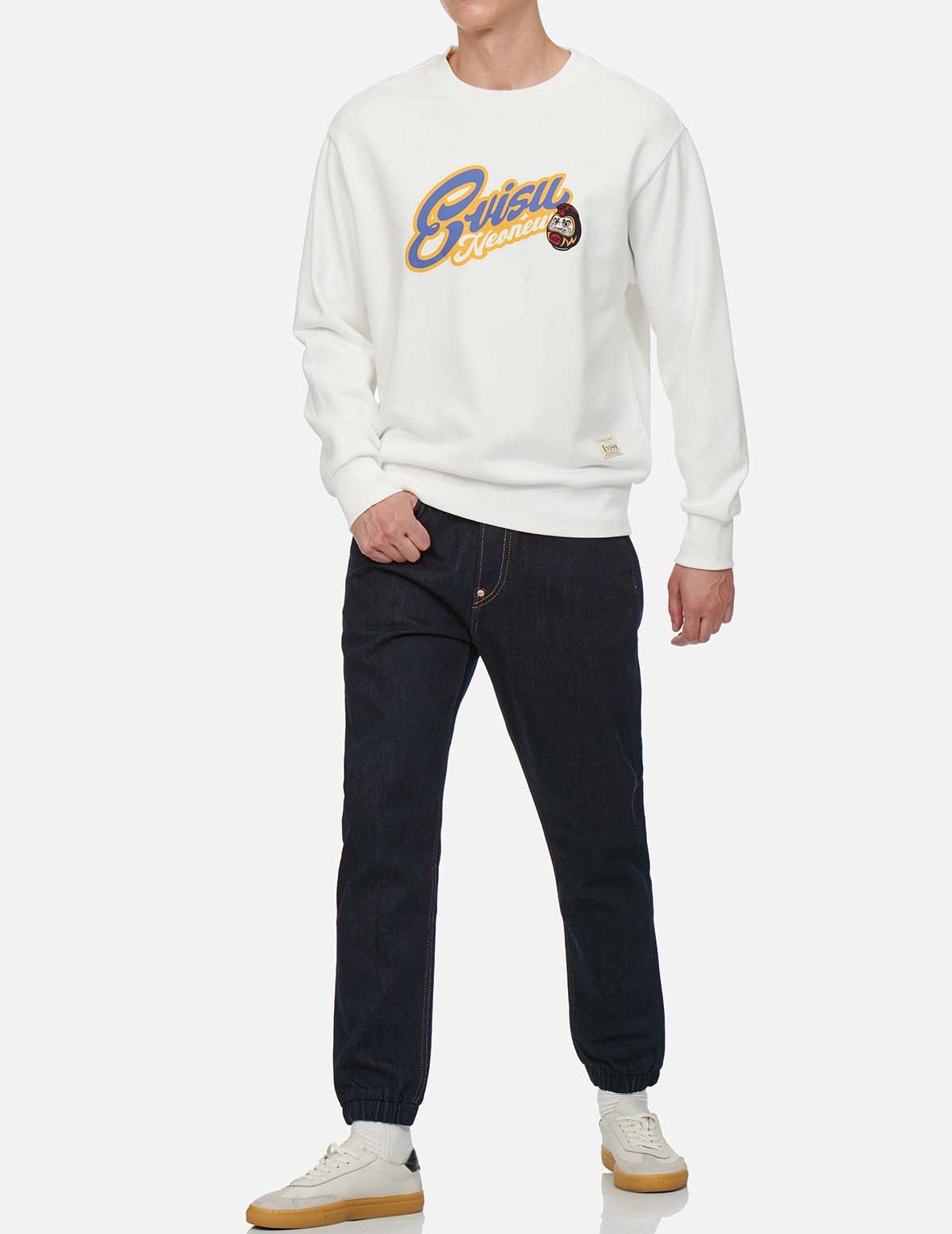 CALLIGRAPHY LOGO AND DARUMA PRINT SWEATSHIRT - 5