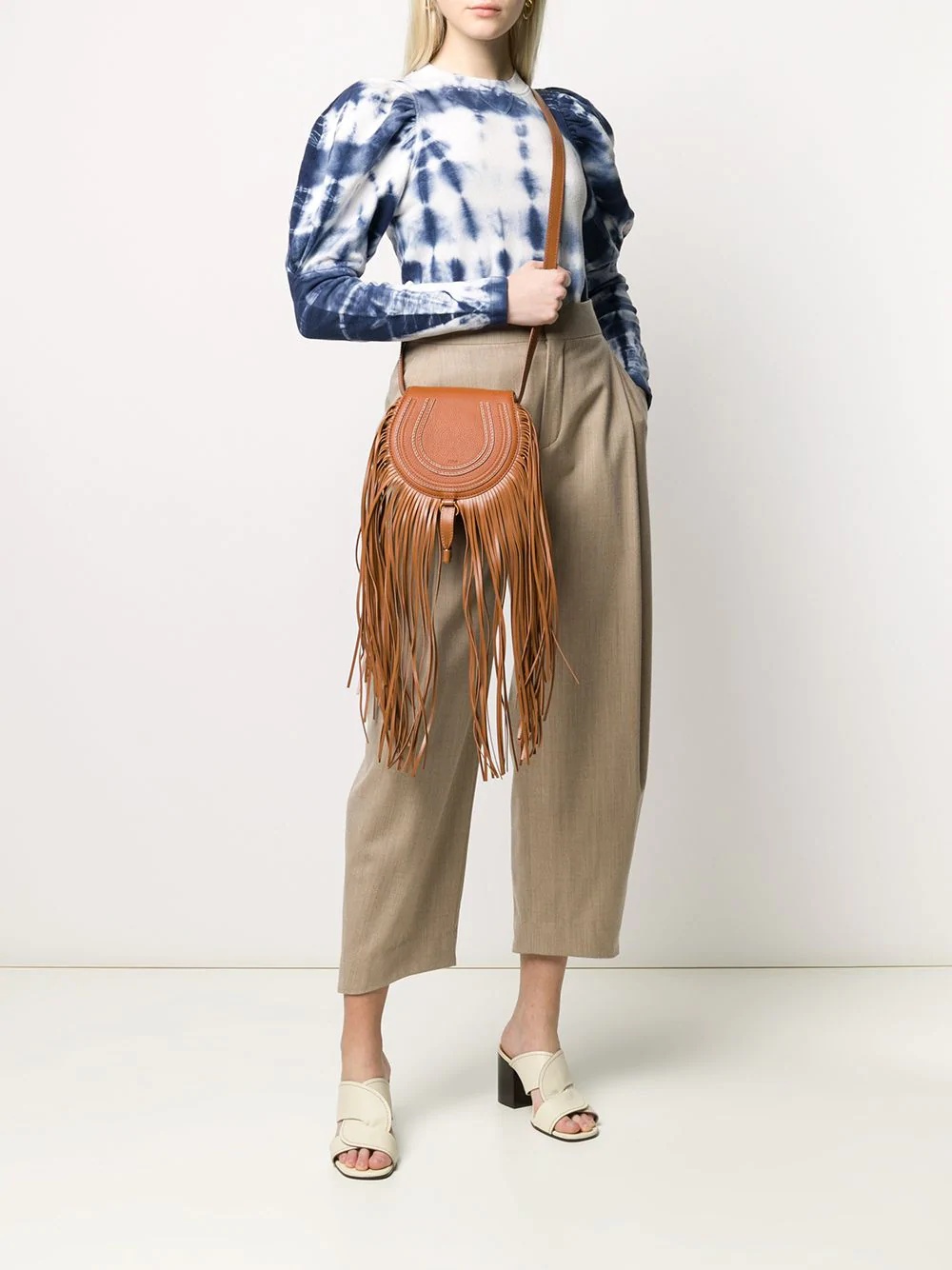 mini Marcie fringed crossbody bag - 2