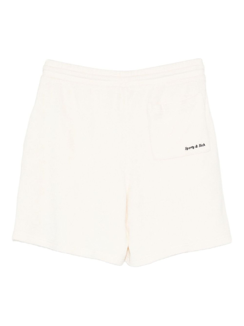 Sporty & Rich x Hotel Du Cap Eden Roc Eden Script embroidered mini shorts outlook