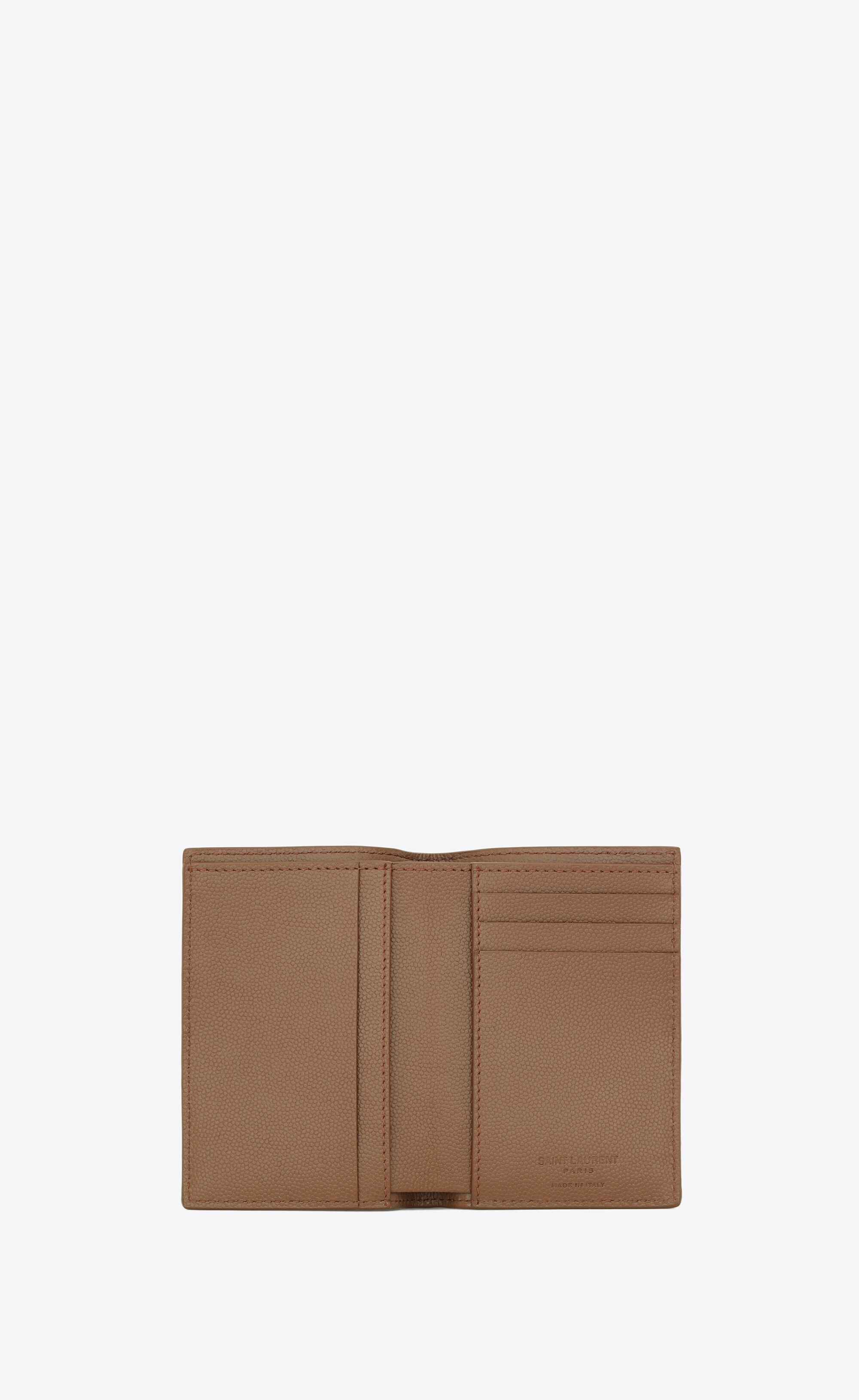 saint laurent credit card wallet in grain de poudre-embossed leather - 4