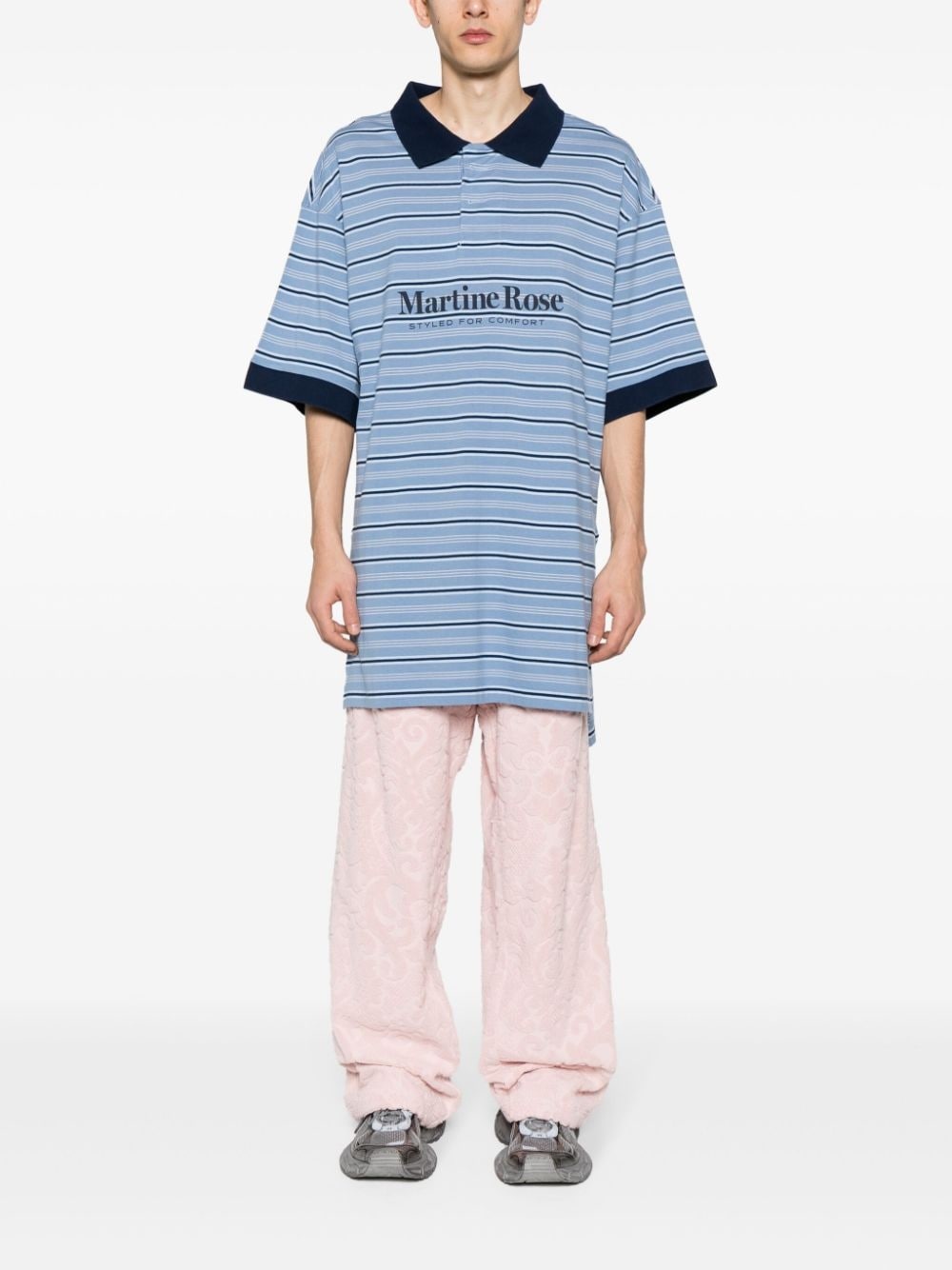 logo-print striped T-shirt - 2