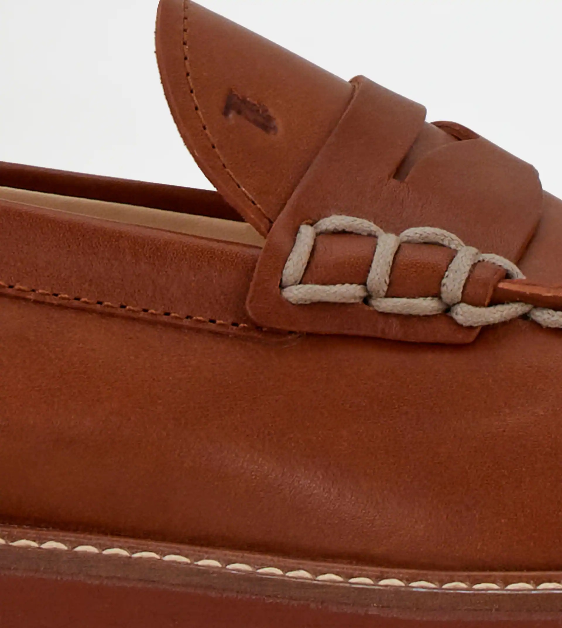 LOAFERS IN LEATHER - BROWN - 7