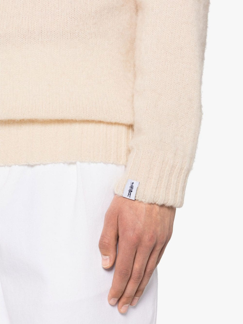 HUTCHINS CREAM WOOL CREWNECK SWEATER 6