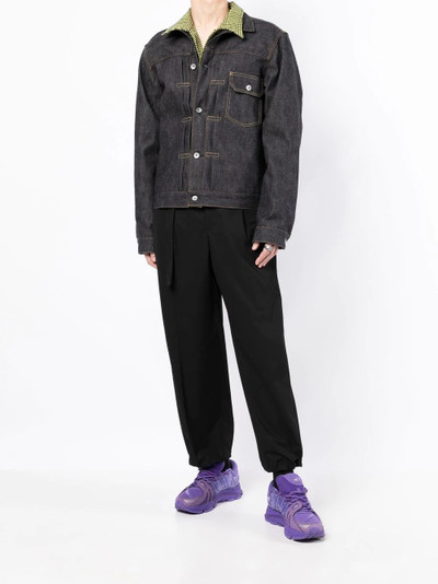 sacai denim button-down shirt outlook