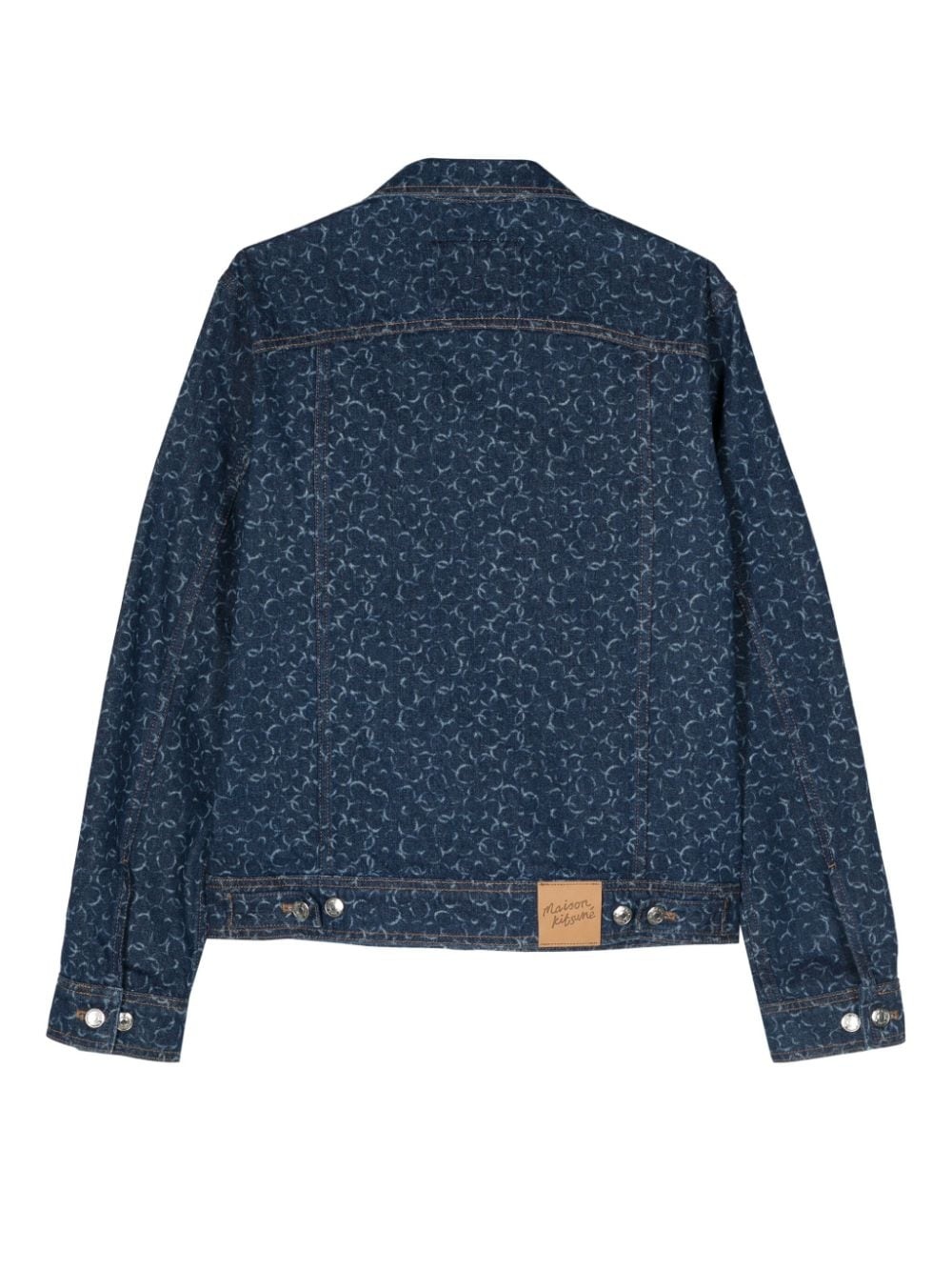 geometric-patterned denim jacket - 2