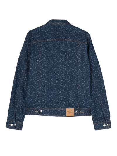 Maison Kitsuné geometric-patterned denim jacket outlook