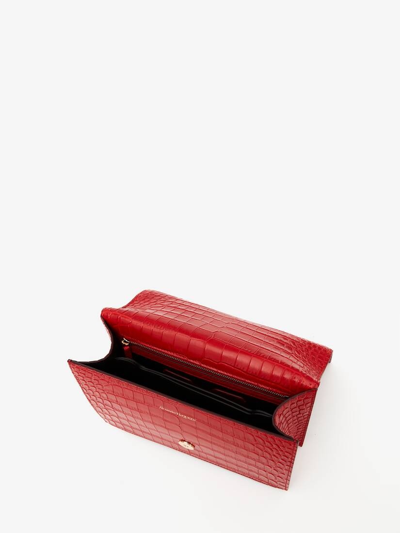 Jewelled Satchel in Deep Red - 4