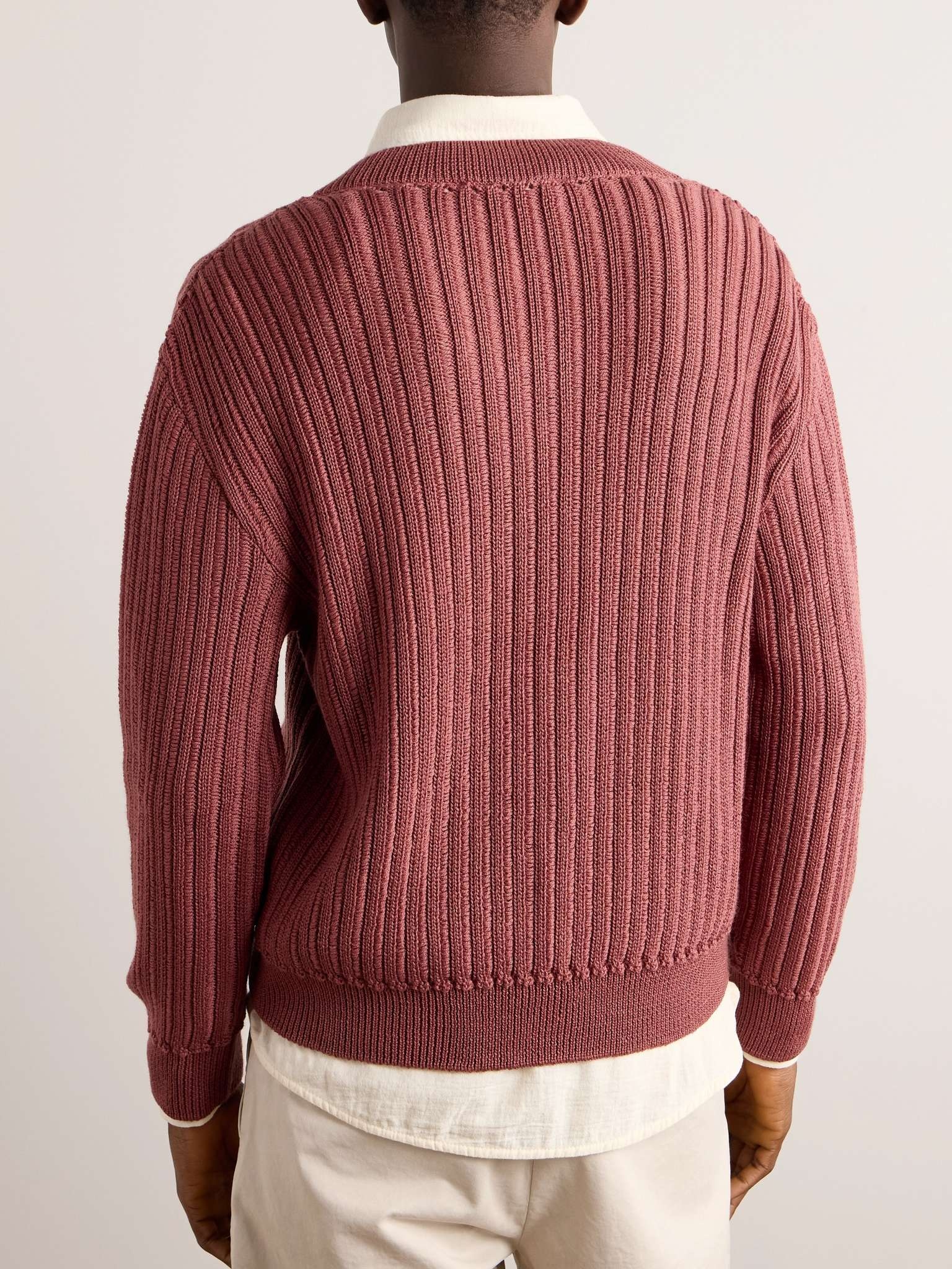 Saimir Ribbed Merino Wool and Silk-Blend Sweater - 3