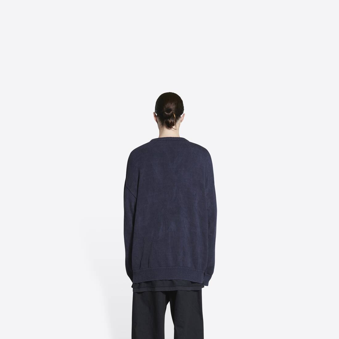 Men's College Crest Sweater in Navy Blue - 3