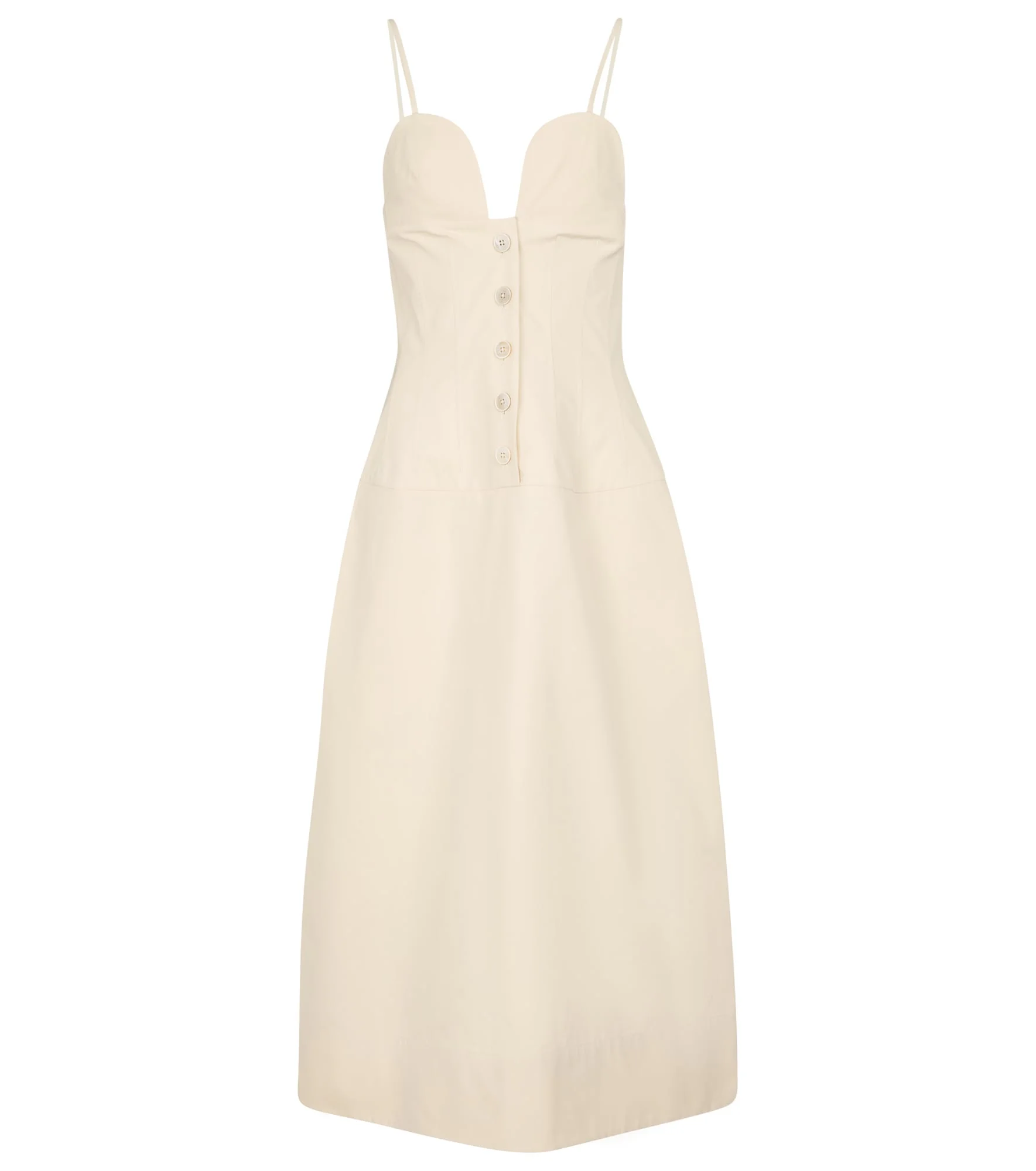 Cotton poplin midi dress - 1