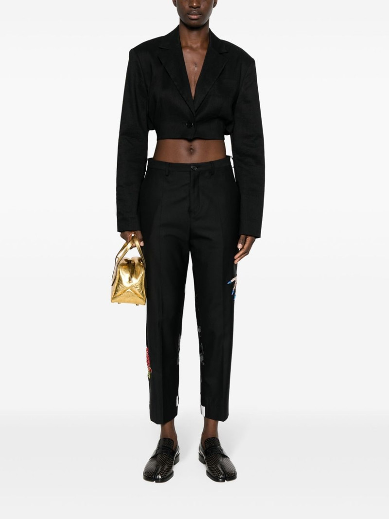 UNDERCOVER embroidered mid-rise trousers outlook