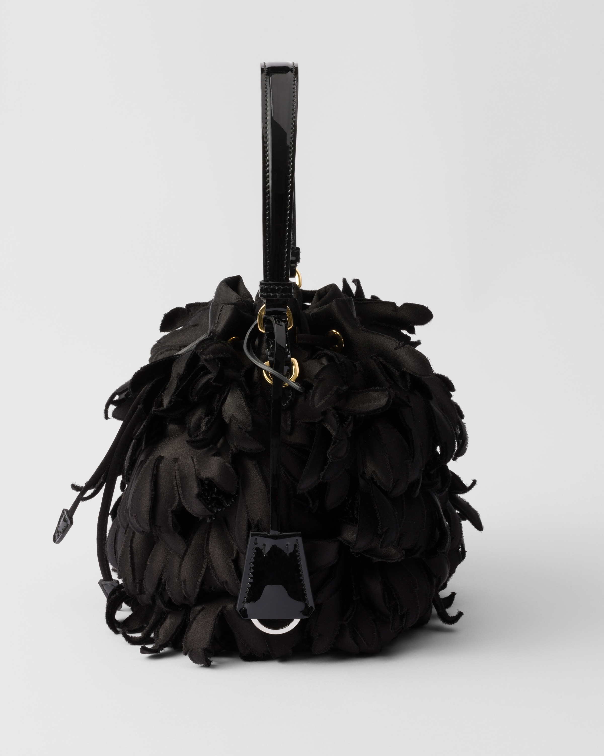 Satin and patent leather mini-bag - 6
