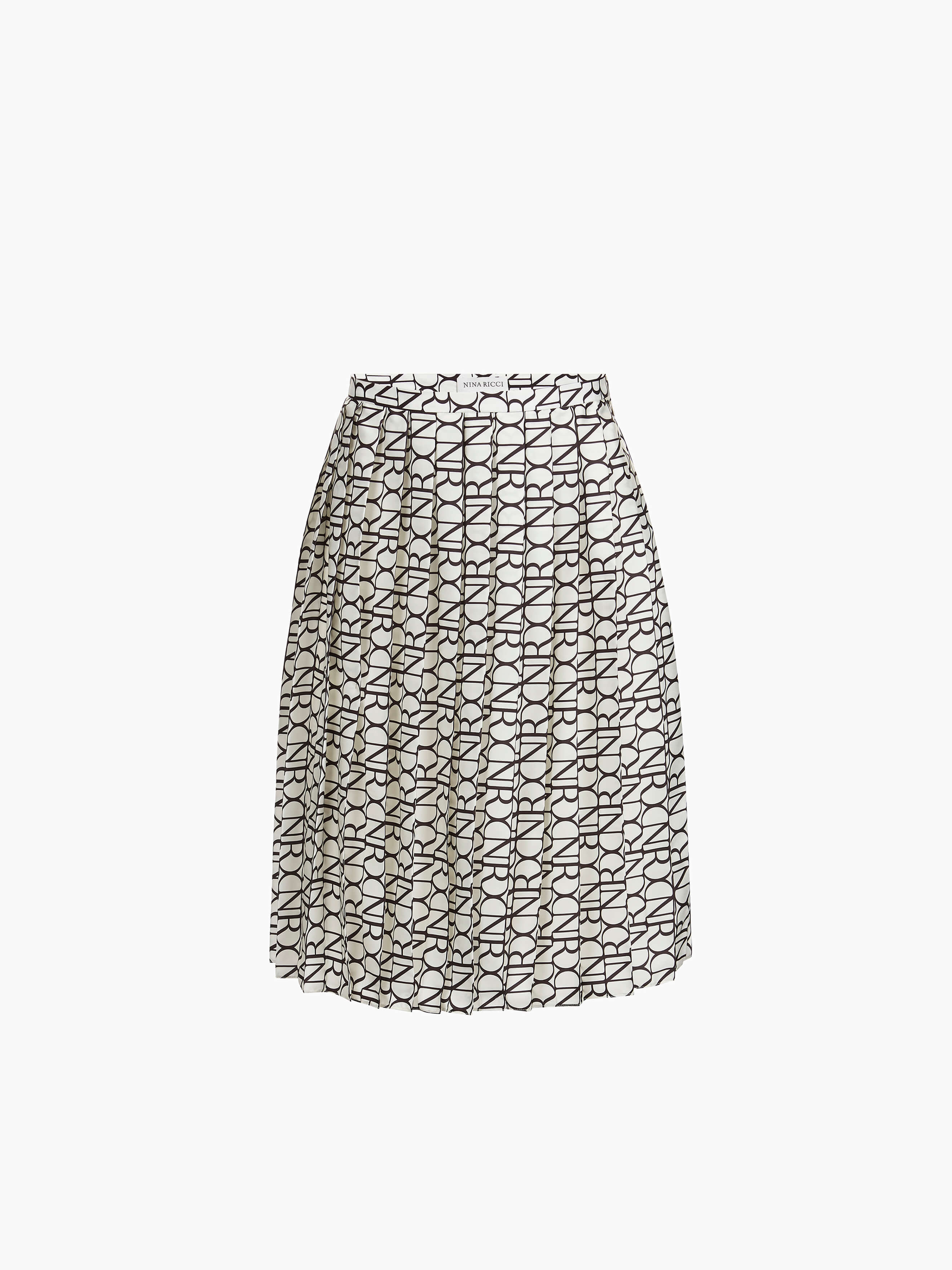 Logo-Print Satin Skirt - 5