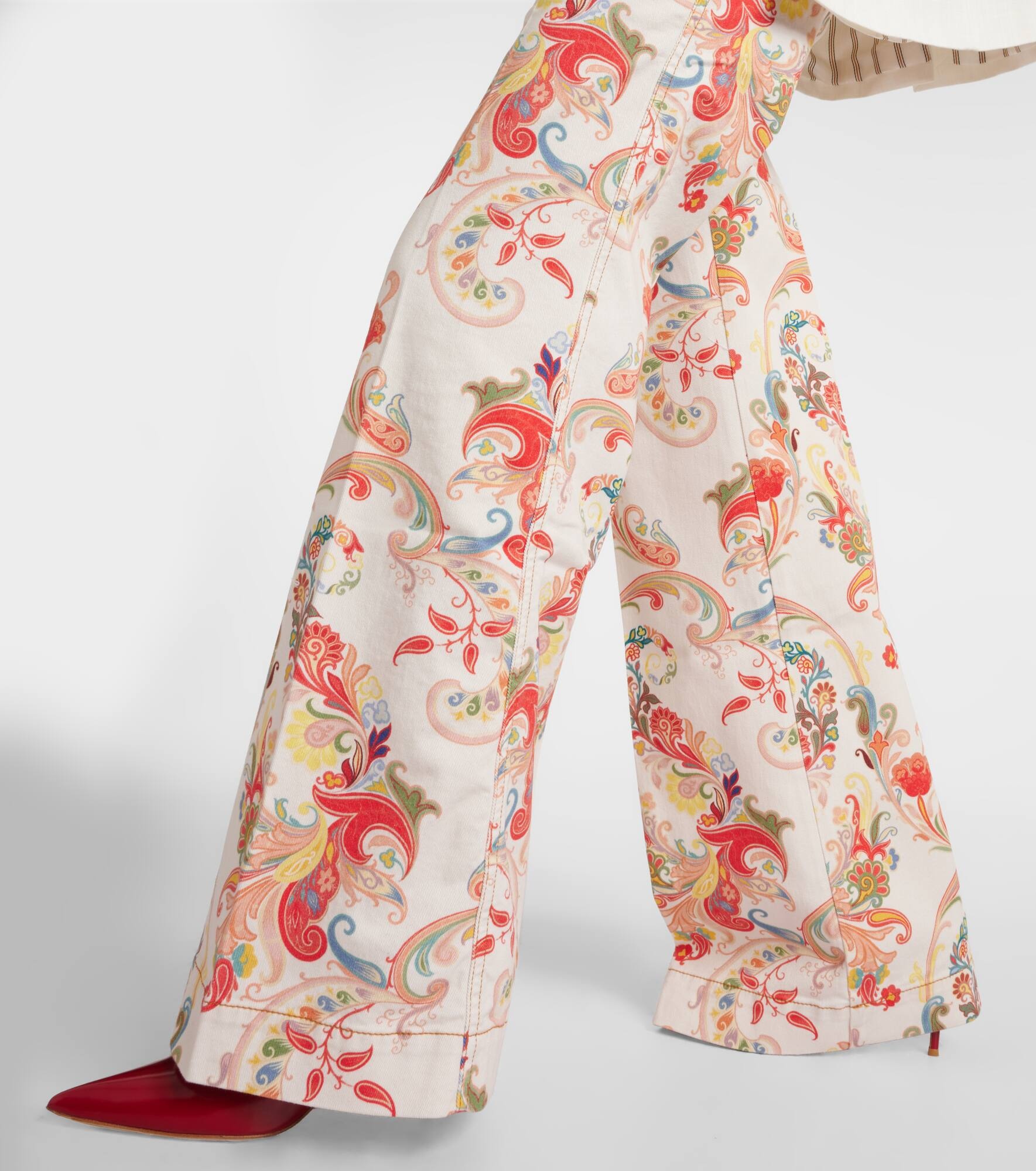Paisley high-rise flared jeans - 6