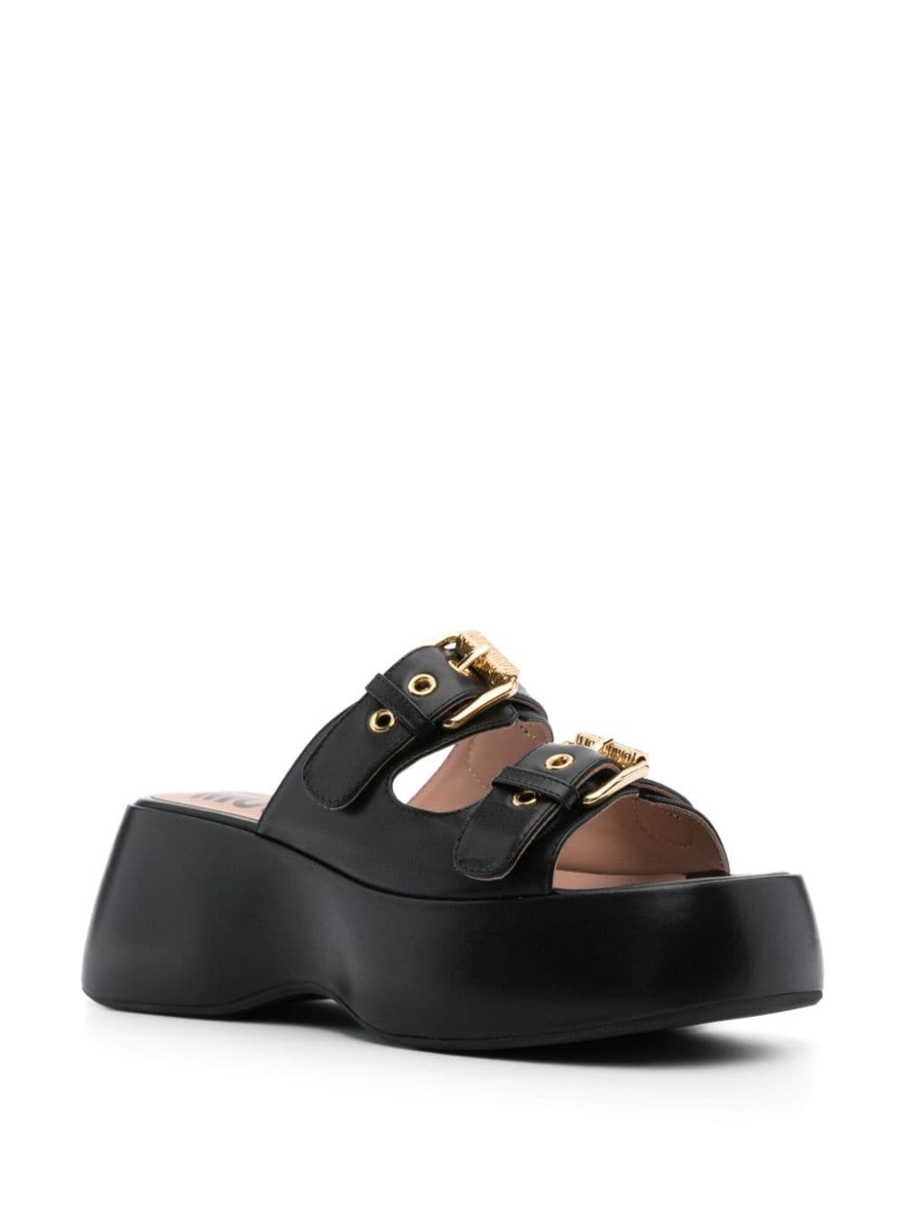 65mm leather platform sandals - 2