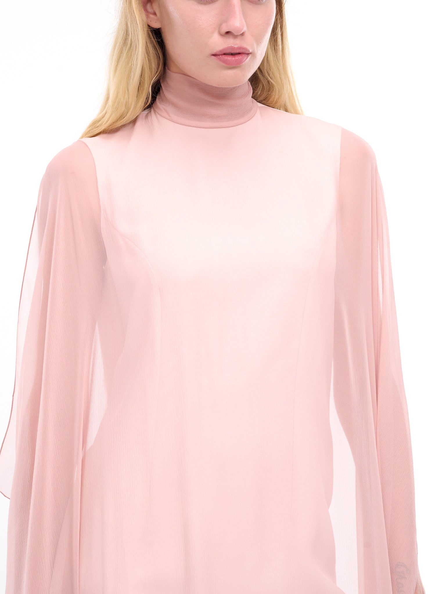 Draped Silk Dress - 5