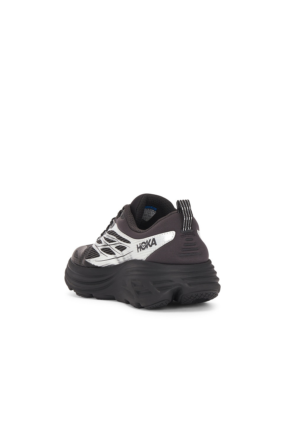 U Bondi 8 Caged Sneaker in Black & Metallic Silver - 3
