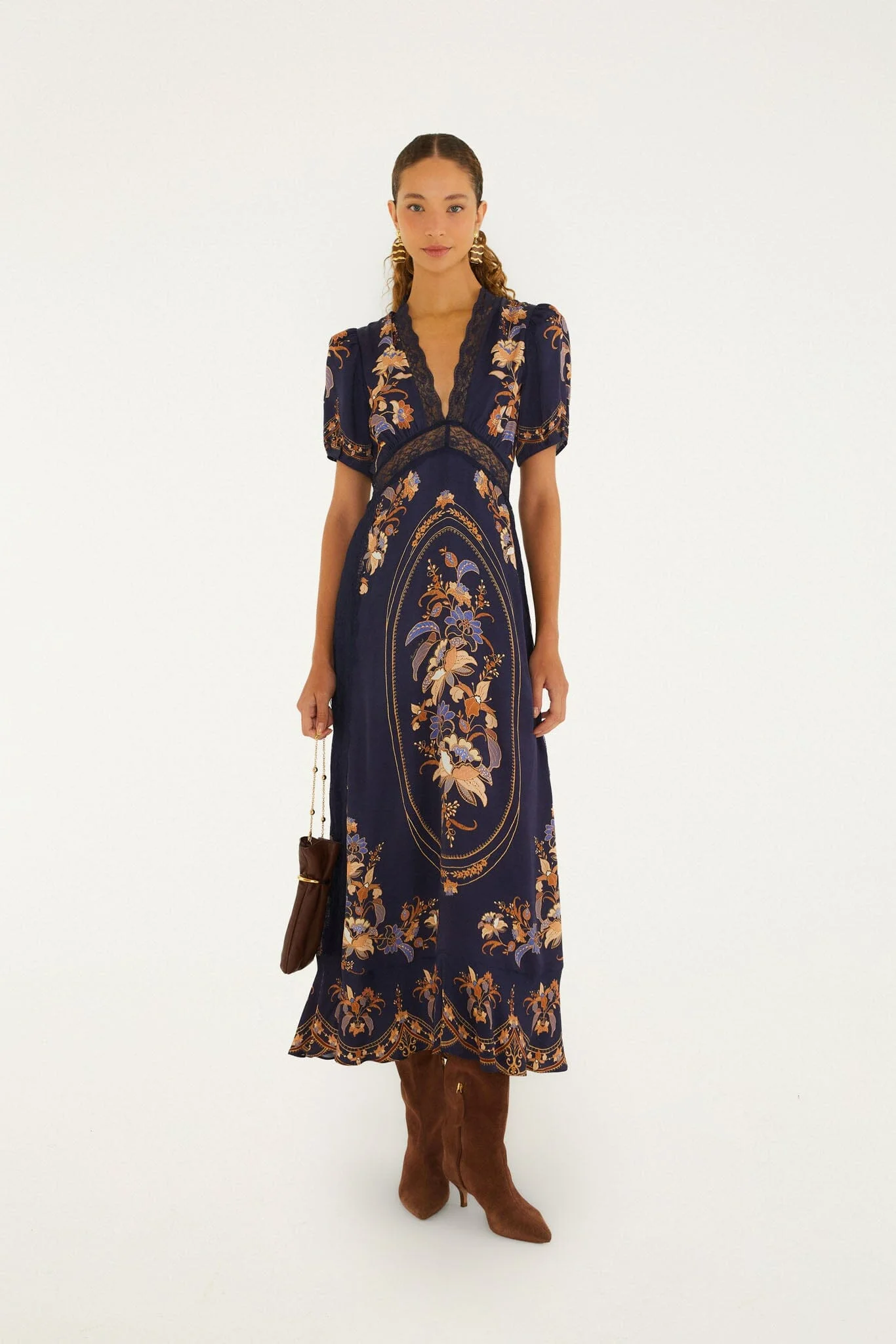 Lara Lace Puff Sleeve Maxi Dress - 1