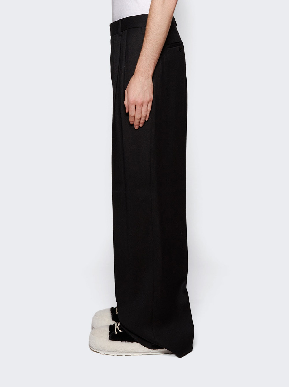Double Pleated Pant Black - 4