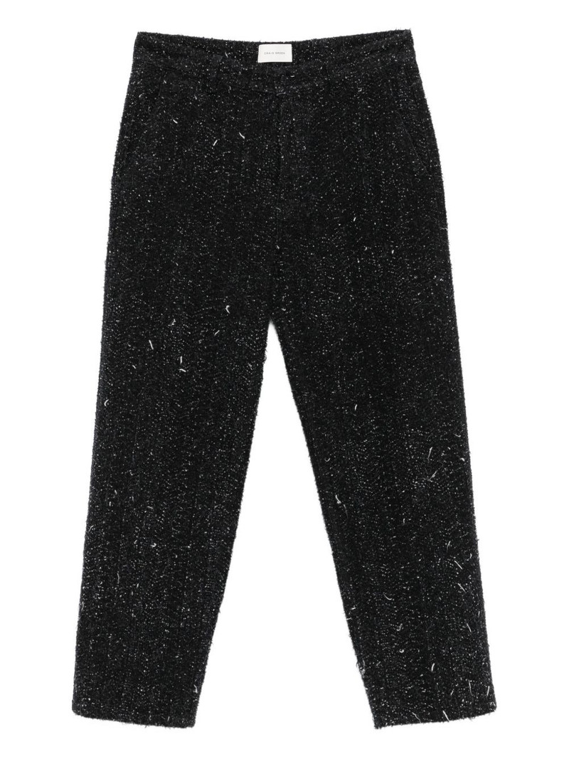 straight-leg bouclé trousers 1