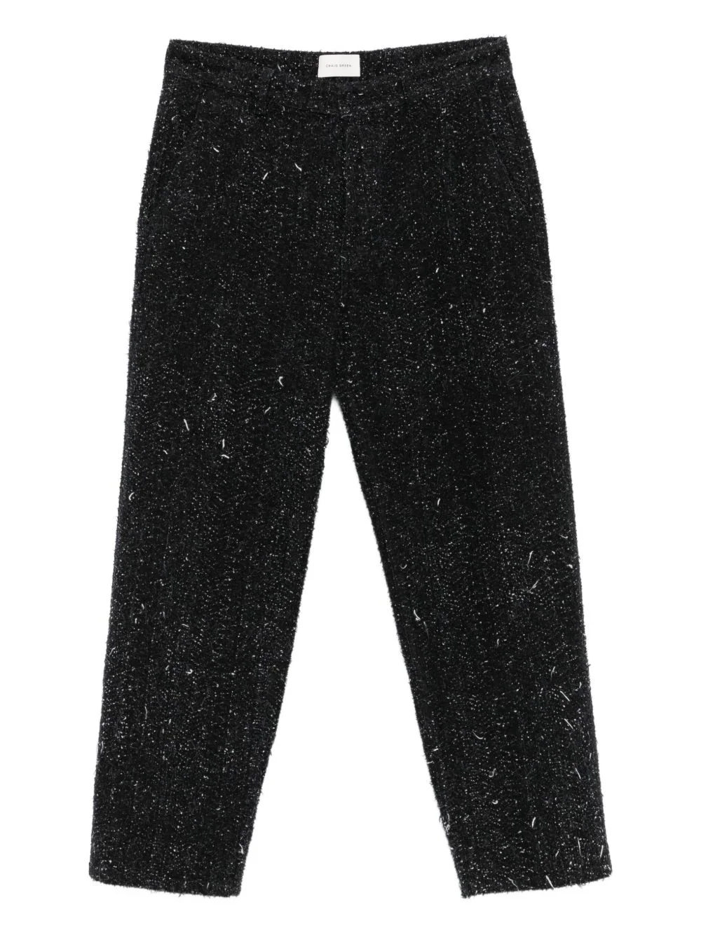 straight-leg bouclé trousers - 1