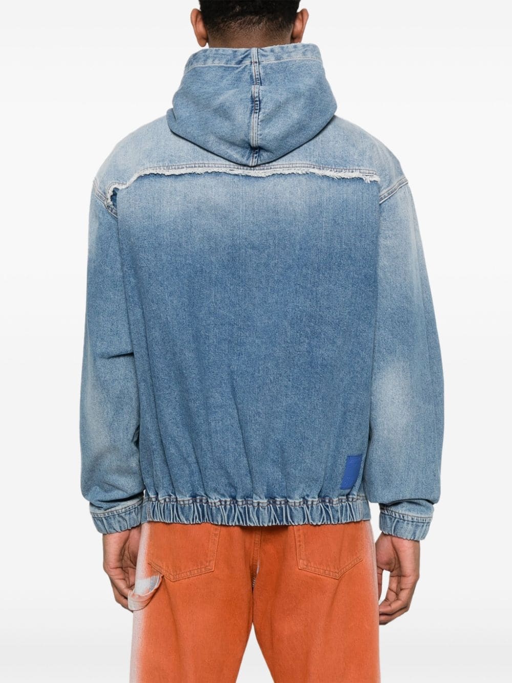 fringed denim hooded jacket - 4