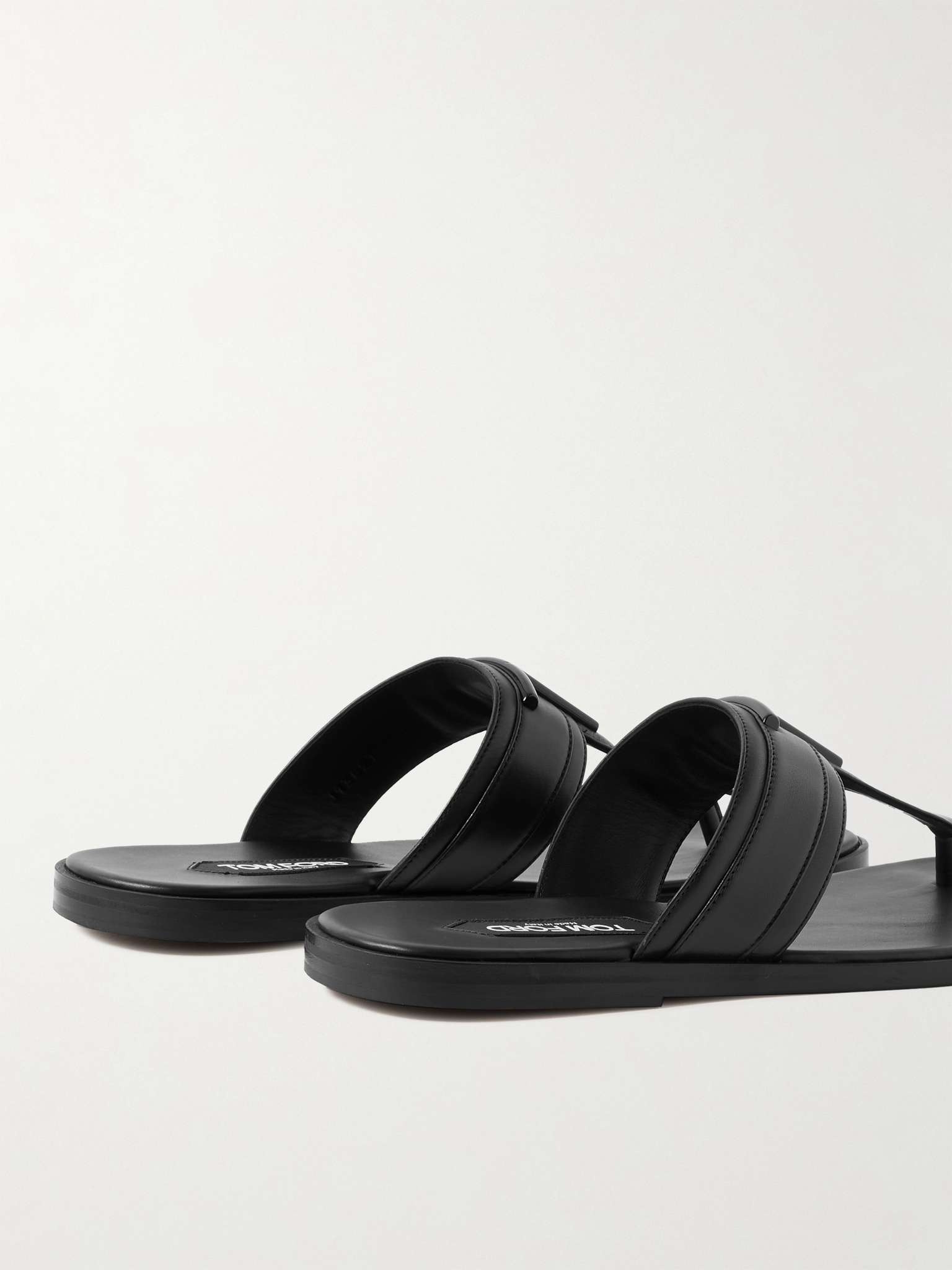 Brighton Logo-Embellished Leather Sandals - 4