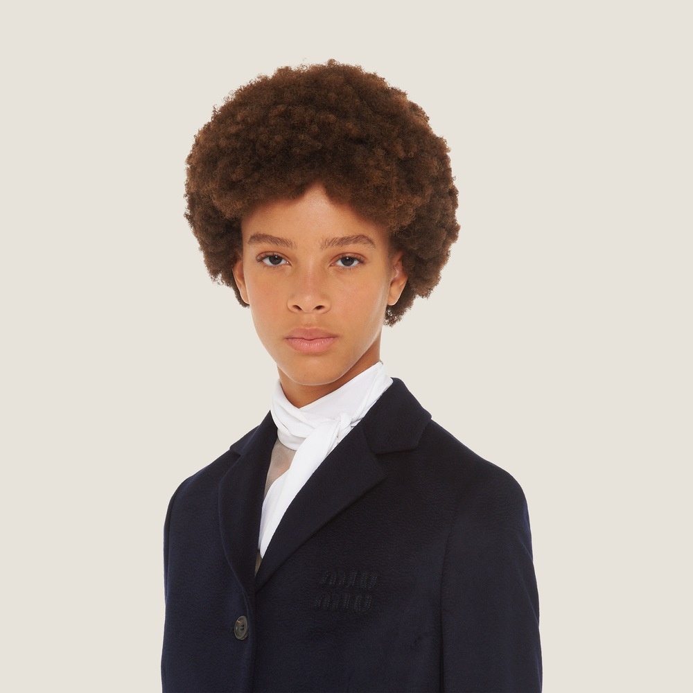 Single-breasted velour coat - 3