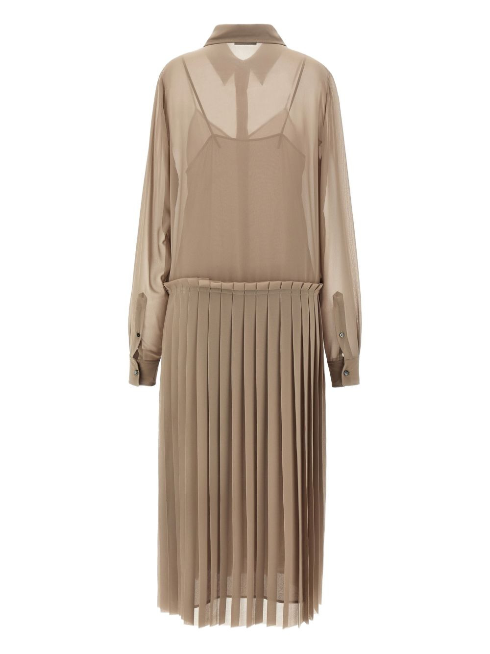 pleated midi shirt dress - 2