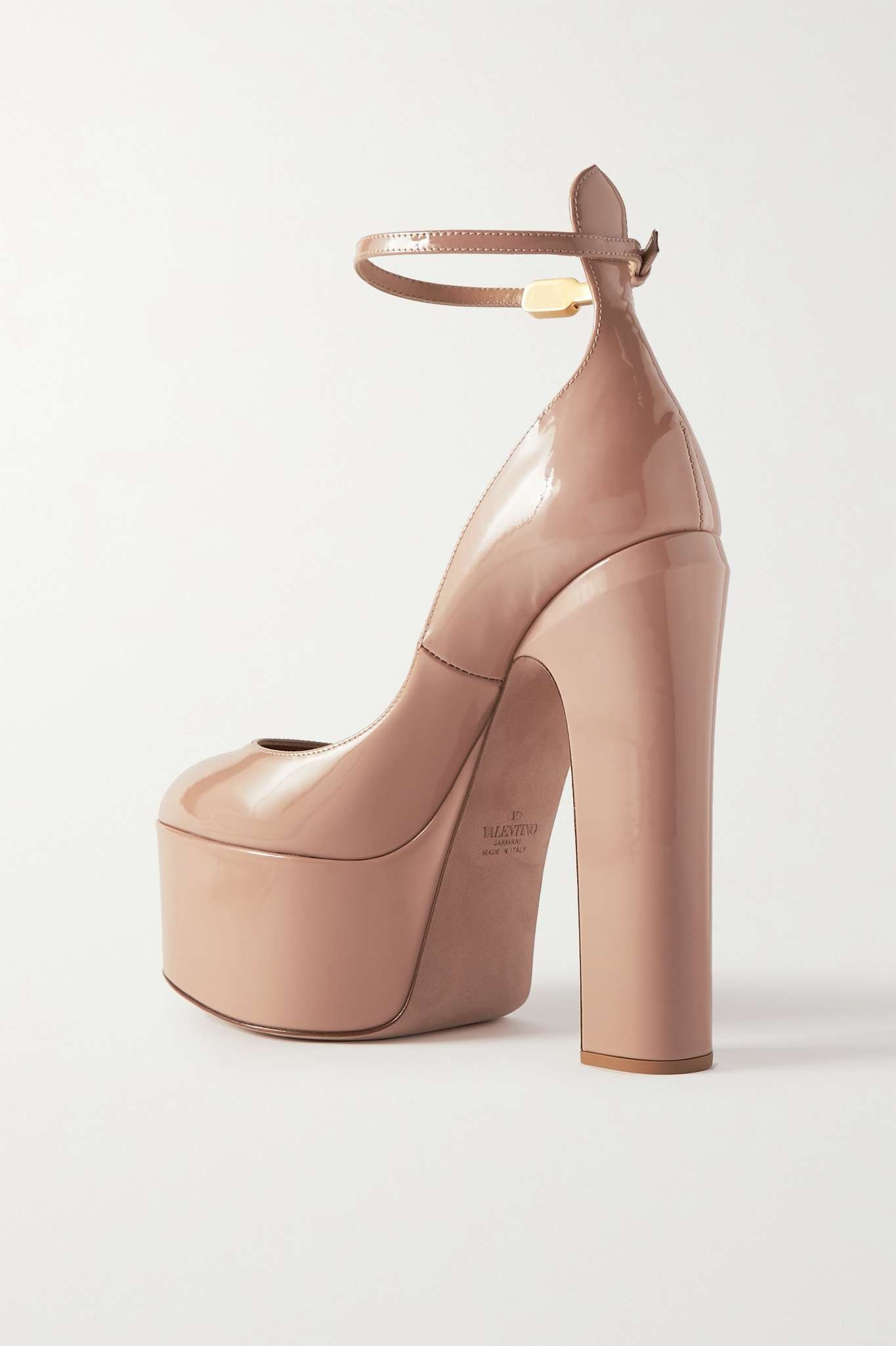 Valentino Garavani Tan-Go 155 patent-leather platform pumps - 3