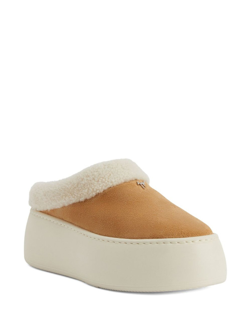 Giuseppe Zanotti faux-shearling platform clogs outlook