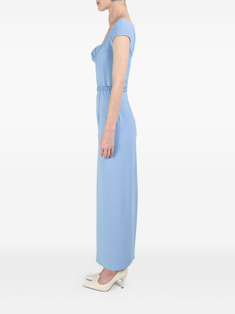 bra-detail belted long dress 4